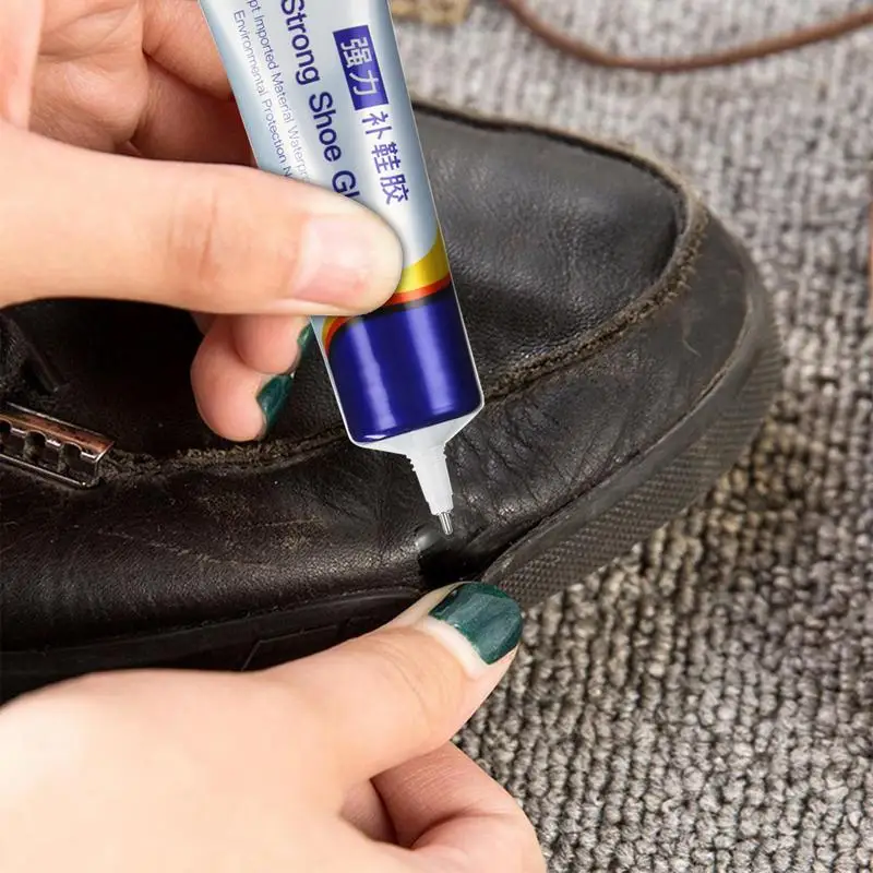 Pegamento para reparación de zapatos, esparcidor transparente, reparación de suelas, adhesivo fuerte, sellador de zapatos con punta de precisión, 60ml, para zapatos de cuero, tacones altos