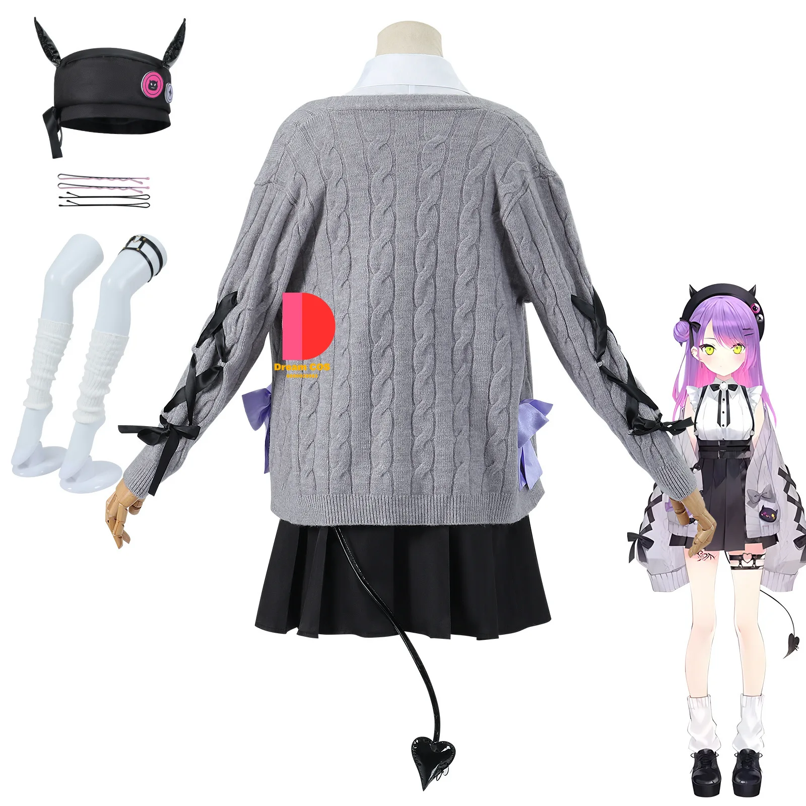 Virtual YouTuber VTuber Hololive Tokoyami Towa Outfits Cosplay Costumes for Women Cute Anime Wig Coat Outfit Comic-Con Love Live