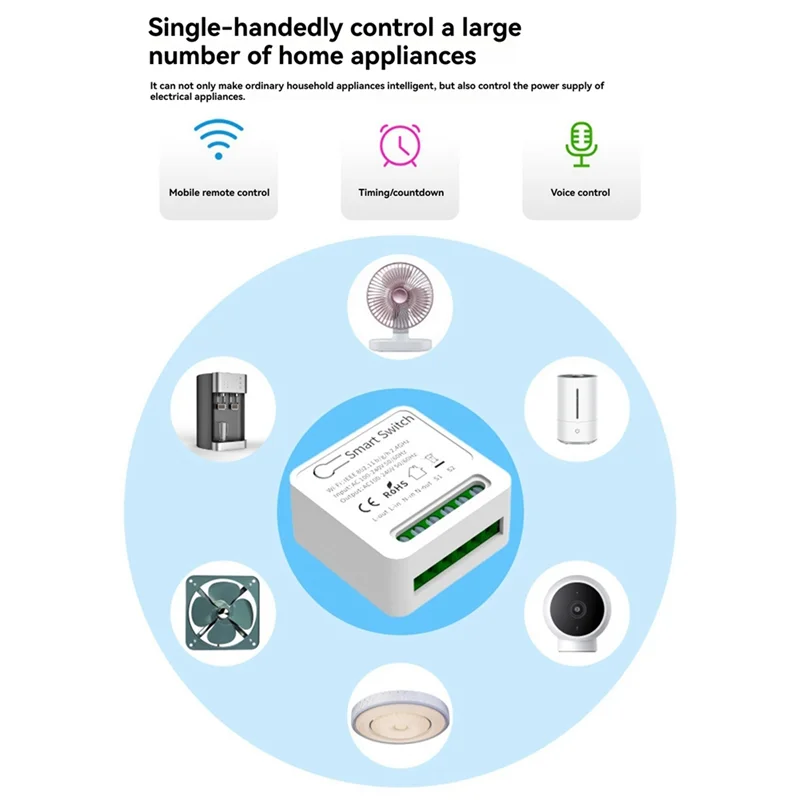 

Efficient Intelligent Light Switch, Wifi, Dual Channel, DC 5V-48V And 1-250V Relay Are Ideal For Lighting And Motors.