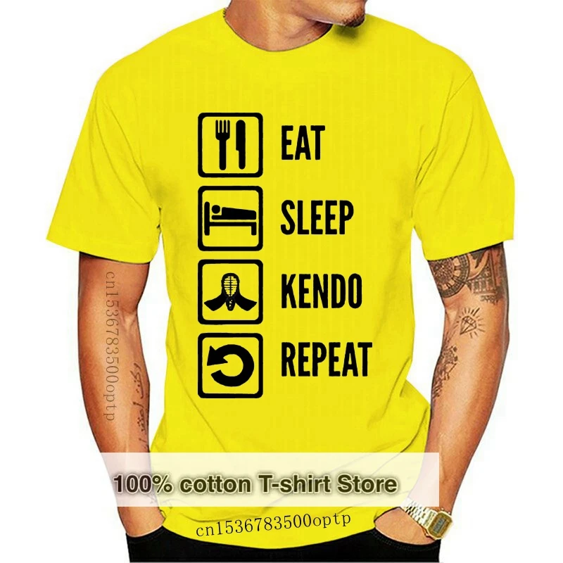 New Kendo Daily Routine Kendo For Kendo Lovers T-Shirt Round Collar Letter Men's T-Shirt 2024 Gents Cotton Fitted Top Quality