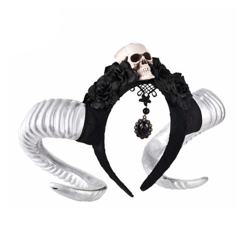 Devil Horn Shape Hair Hoop Halloween Make-up Cosplay Hairband for Rave Party