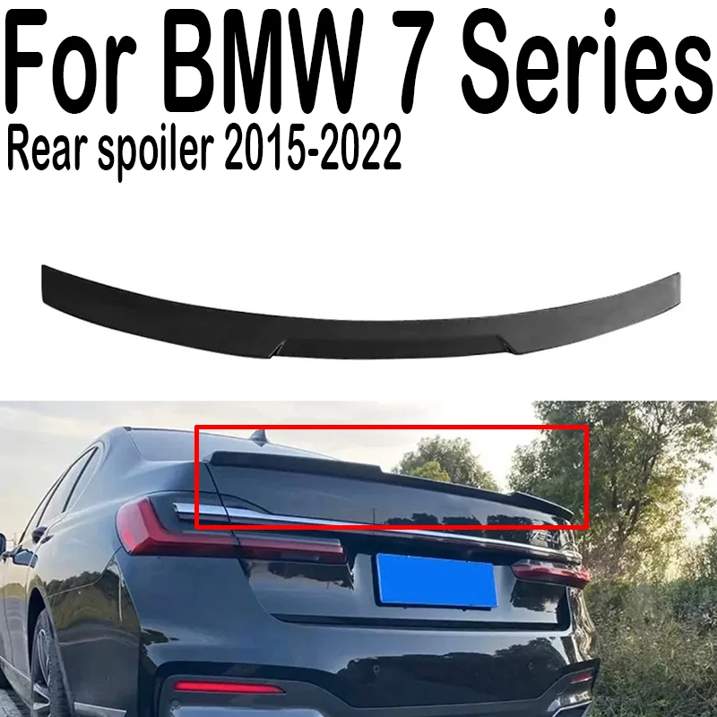 

For BMW 7 Series G11 G12 730i 740i 750i Rear Trunk Lid Duck Tail Spoiler Wings Car Black Carbon Accessories 2015-2022