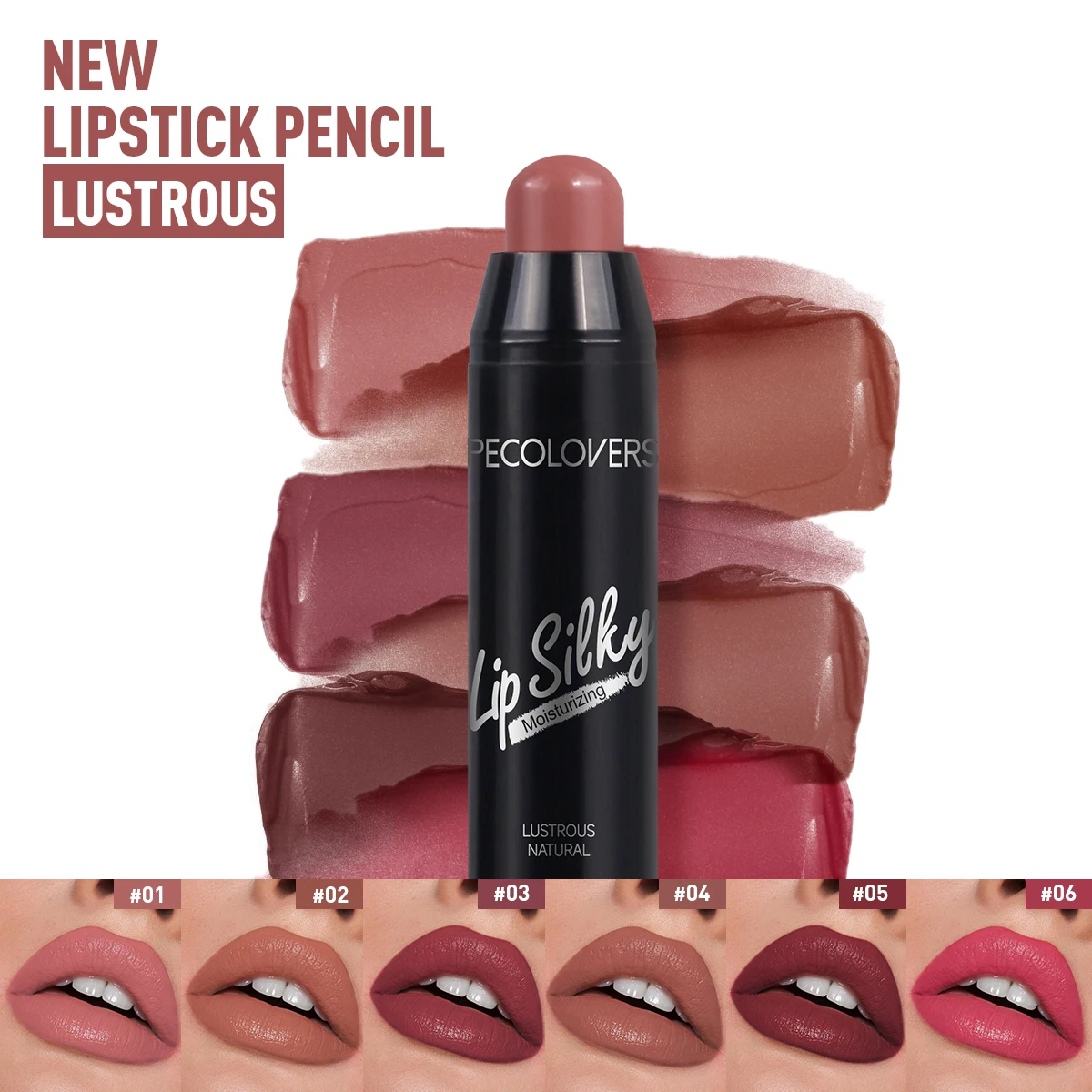 1 x feuchtigkeitsspendender Lippenstift, langlebig, wasserdicht, antihaftbeschichtet, glatt, ideales Geschenk für Mädchen