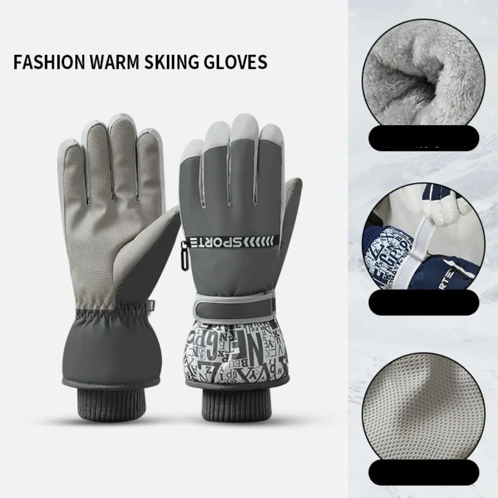 TouchScreen Snow Ski Gloves Windproof Waterproof Warm Cycling Gloves Cold Resistance Full Finger Snowboard Mittens Winter