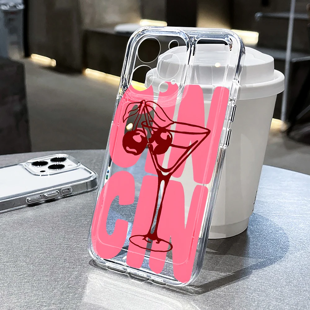Retro Martini Cup GINGIN Transparente Hülle für iPhone 16 15 Pro Max Hüllen iPhone 17 11 12 13 14 Pro Max Plus 7 8 XS XR INS Funda – Detail 11