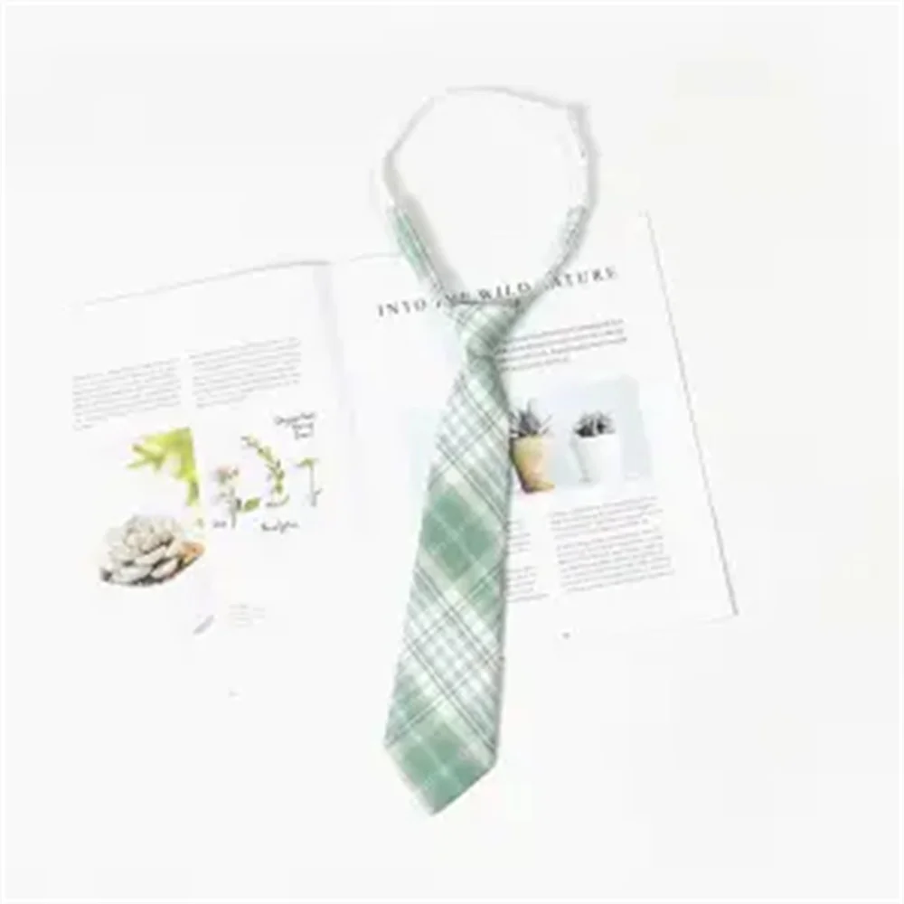 Green tie Lazy tie free preppy tie jk Japanese student feather root bow tie blouse uniform cool