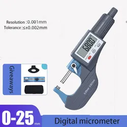 Digital Outside Micrometer 0-25/25-50/50-75/100MM Electronic Measuring Instruments Tools Calipers High Precision Spiral