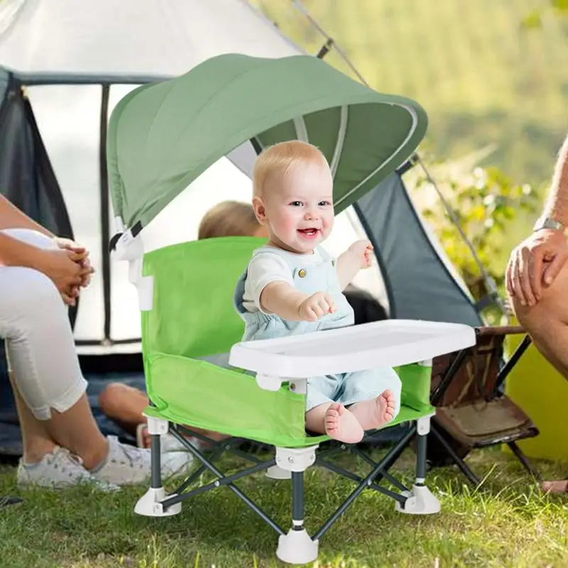 Silla de alimentación plegable para niños pequeños, asiento de refuerzo, diseño plegable, para fiestas Picnics al aire libre