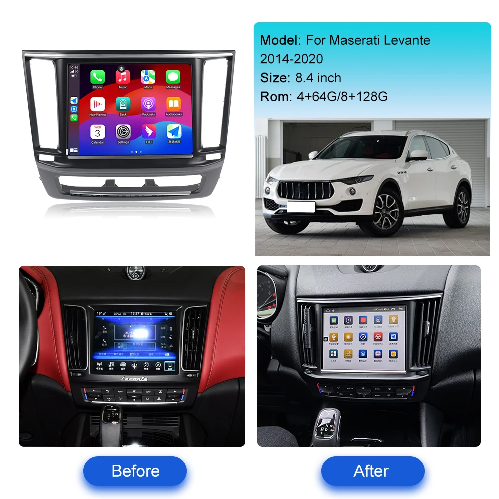 New Car Radio For Maserati Levante 2015-2021 Android Navigator CAPLAY WIFI navigator Car Multimedia carplay Navigation