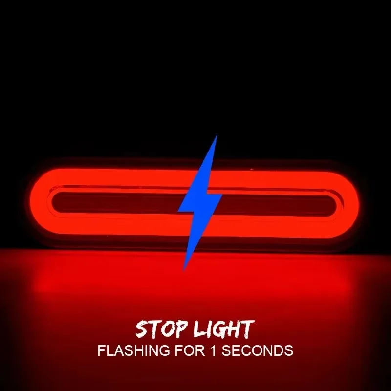 

For 3 in 1 Truck LED Tail Light Brake Rear Stop Flash Lamp Trailer Turn Signal Lights DRL Car Auto Lorry Taillight