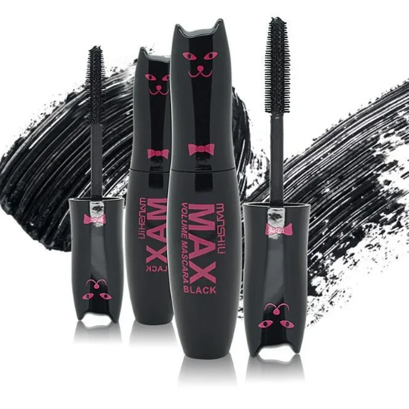 Mascara noir résistant à l'eau, cils bouclés et optiques, cils de maquillage, fibre 4D, beauté, volume maximum, mode originale, 1PC