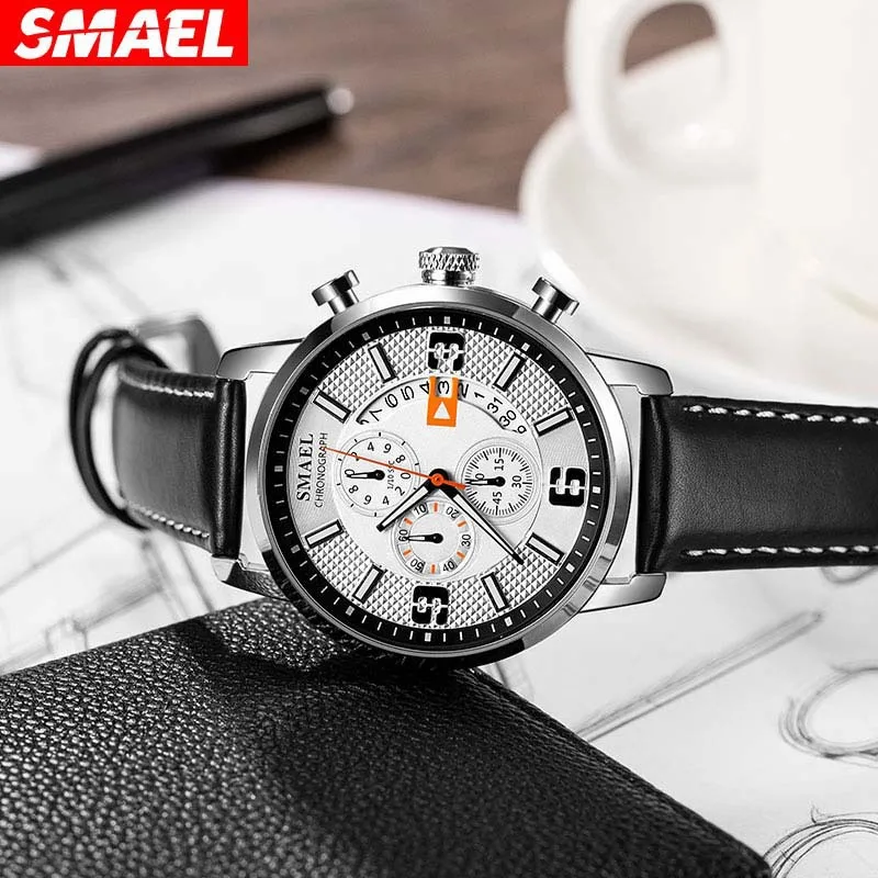 Smael Popular Fashion Men's Quartz 6-Pin Multifunctional Luminous Waterproof Watch