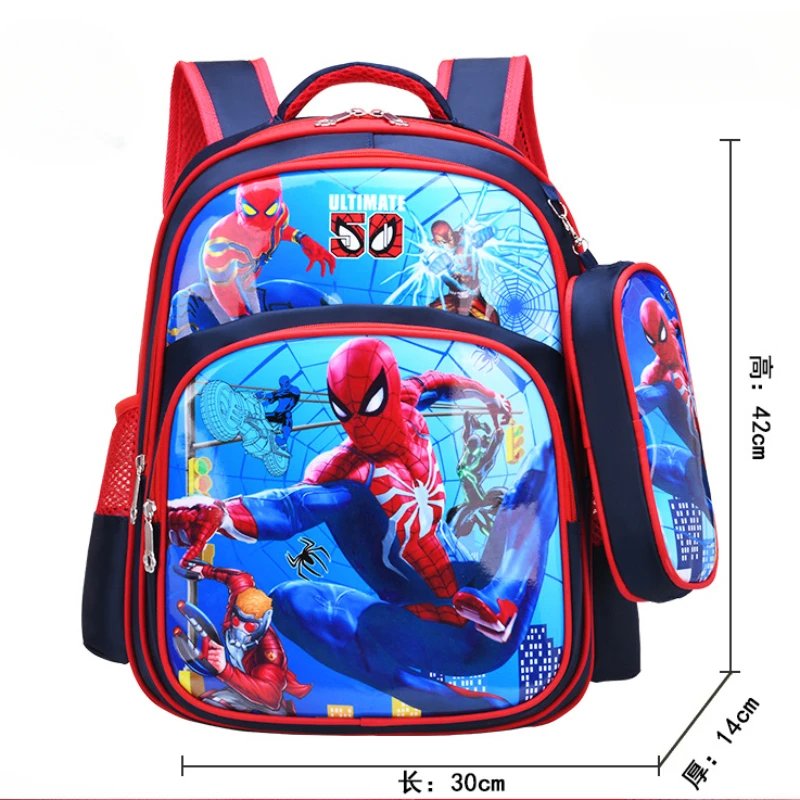 Disney girls frozen Spider-Man backpack lunch Elsa bag pencil cartoon Avengers   girl boy gift bag school student gift