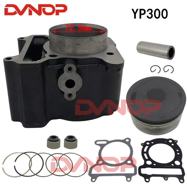 Części zamienne do silnika zestaw cylindrów motocyklowych 72.5mm pin 17mm dla Yamaha LINHAI LH300 LH173MN Majesty 300 YP300 YP 300 300cc ATV