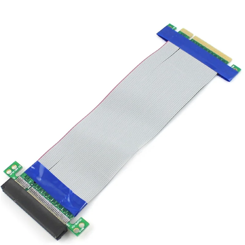 

PCI-E Express 8X Riser Card Extender Extension Flexible Cord Ribbon Cable Connector Adapter