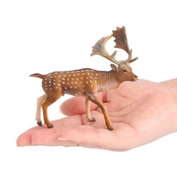 Simulated Fallow deer male model Dama dama ornament home desktop animal decoration