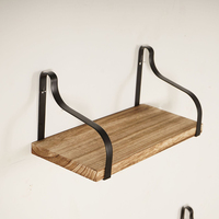 3pcs Wooden Rack Set Multi-Functional Wall Mounted Shelf Household Organizer For Kitchen Bathroom Bedroom (Wood Color)