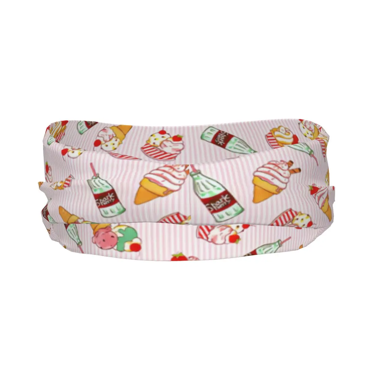 Sports Decor Headband Sweatband Workout Basketball Cycling Delicious Ice Cream And Cake Pattern Hairband