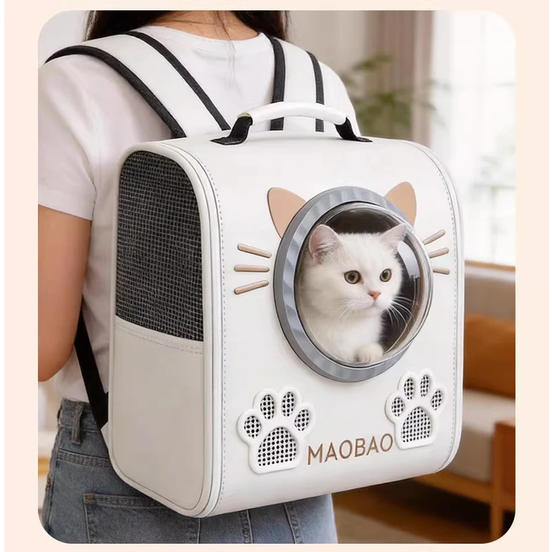 

Portable Large-Capacity Pet Backpack Space Capsule Cat Bag with Anti-Stress Design for Cats And Dogs Travel Cat Cage