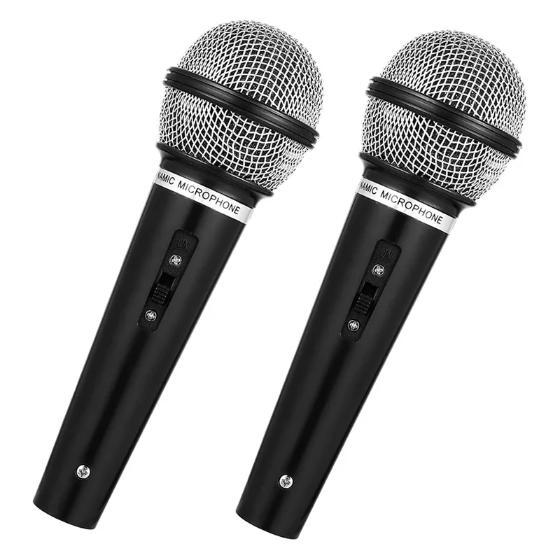 音楽誕生日コスチュームプレイマイク小道具、プラスチックごっこ遊び小道具2個用