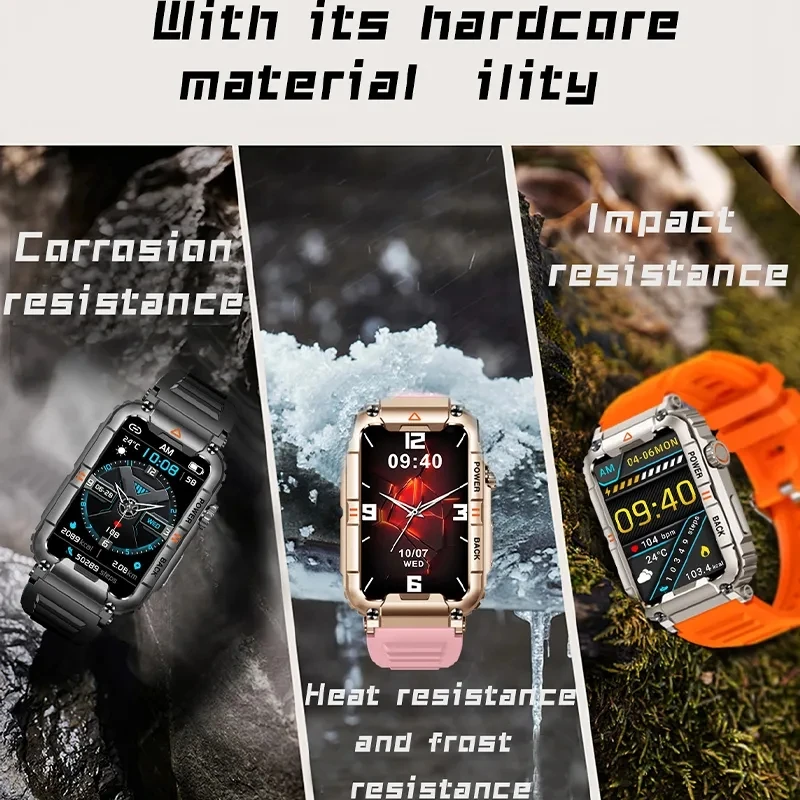 GEJIAN 1.57 pollici Bluetooth Call GPS orologi intelligenti da uomo monitoraggio della salute AI Voice Sports orologio intelligente impermeabile per