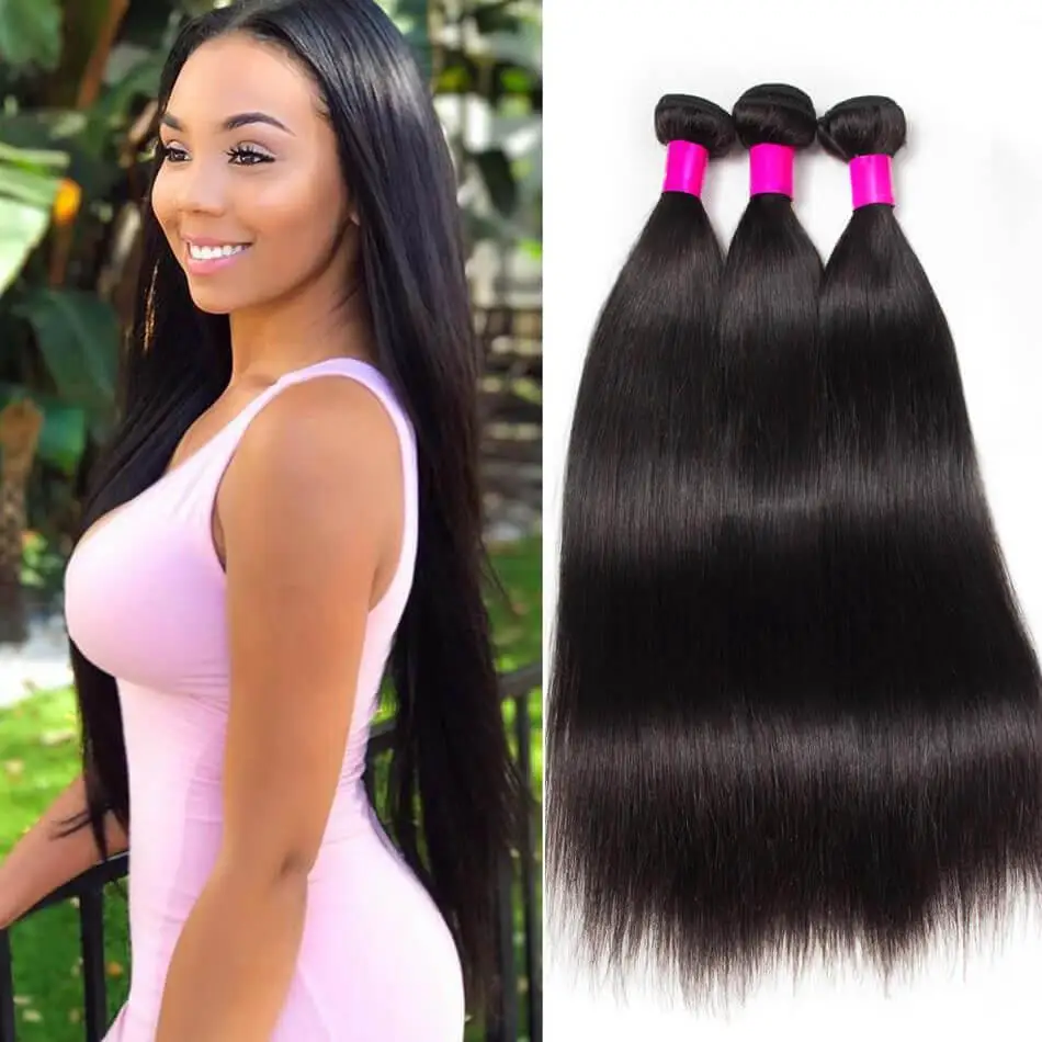 

Прямые 100% необработанные бразильские девственные волосы, наращивание быстрого плетения, класс 10А, 100% пучки человеческих волос, уточное плетение