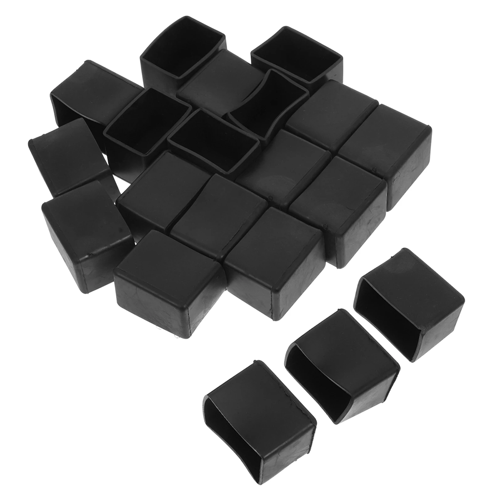 

20pcs Table Chair Mats Caps Pads Protective Floor Protectors Table Leg Protector Black Furniture Foot Covers Non Slip Sturdy