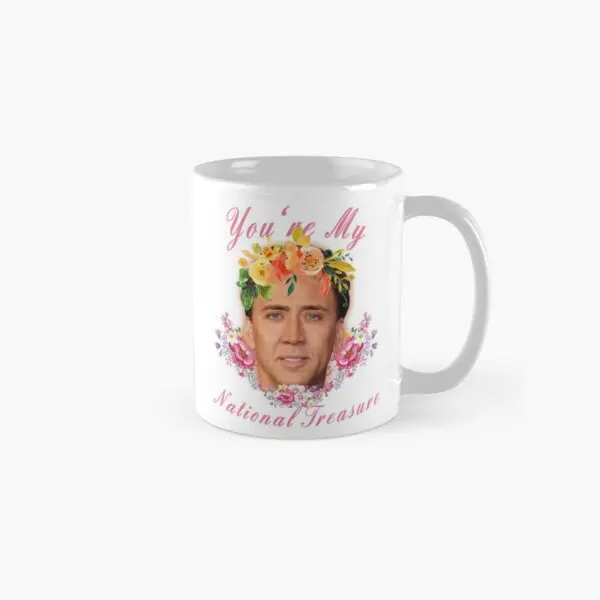 Nicolas Cage You Re My National Treasu  Mug Coffee Gifts Design Photo Handle Round Cup Printed Tea Simple Drinkware Picture