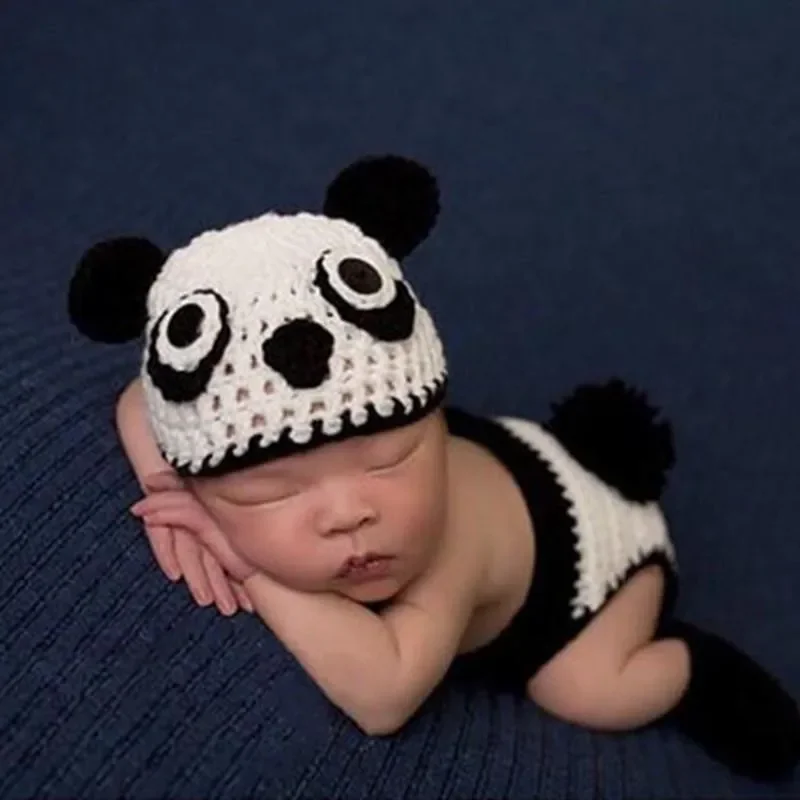 New Born Baby Crochet Knit Costume Accessories Infant Photo Shoot Clothes Newborn Photography Props Newborn Shooting