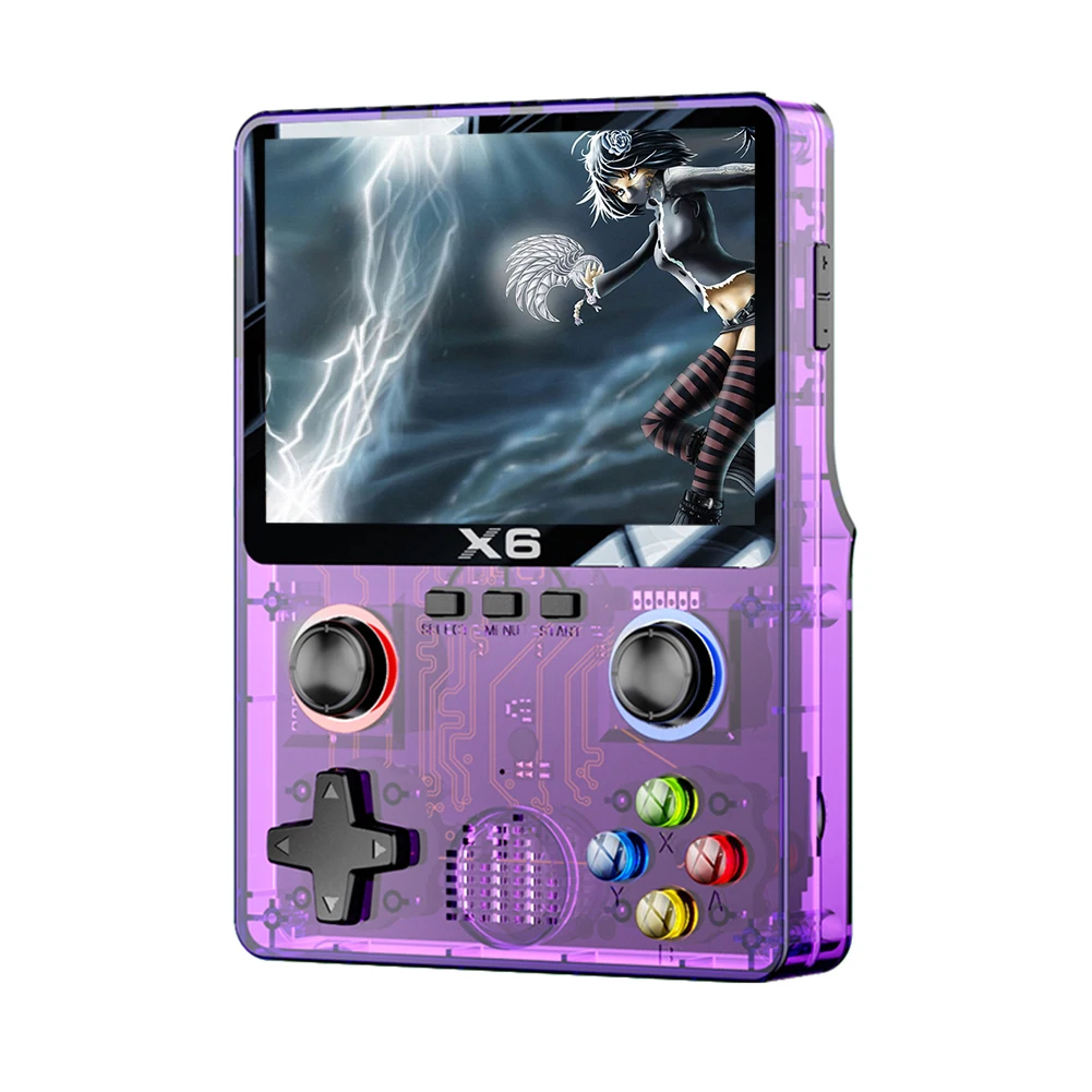 X6 Portable Video Game Console 2000mAh 3.5 Inch IPS Screen Classic Video Player 8000 Games Built in 11 Emulators for Adults Kids