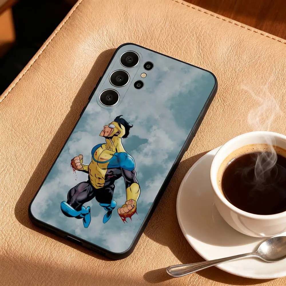 I-Invincible-Cartoon  Phone Case For Samsung S25,24,23,22,30,21,10,9,Ultra,Plus,Lite,FE Black Soft Case