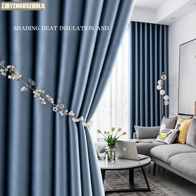

Prague Fashion and Elegant Curtains for Living Room Bedroom High-shading Jacquard Curtain High Quality Tulle Nordic Light Luxury