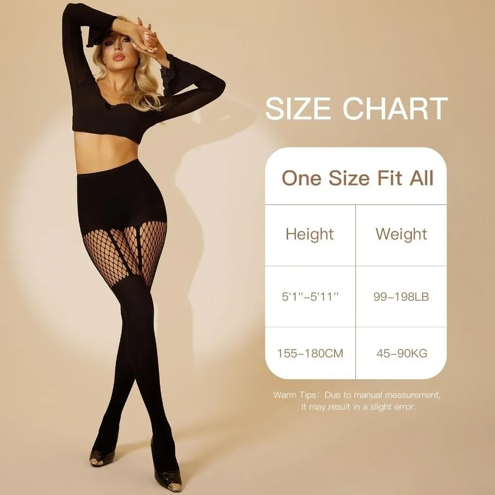 Picture 7: Durable Goth Style Fishnet Stockings Sexy Sweater Socks Thigh High Stocking Web Pantyhose