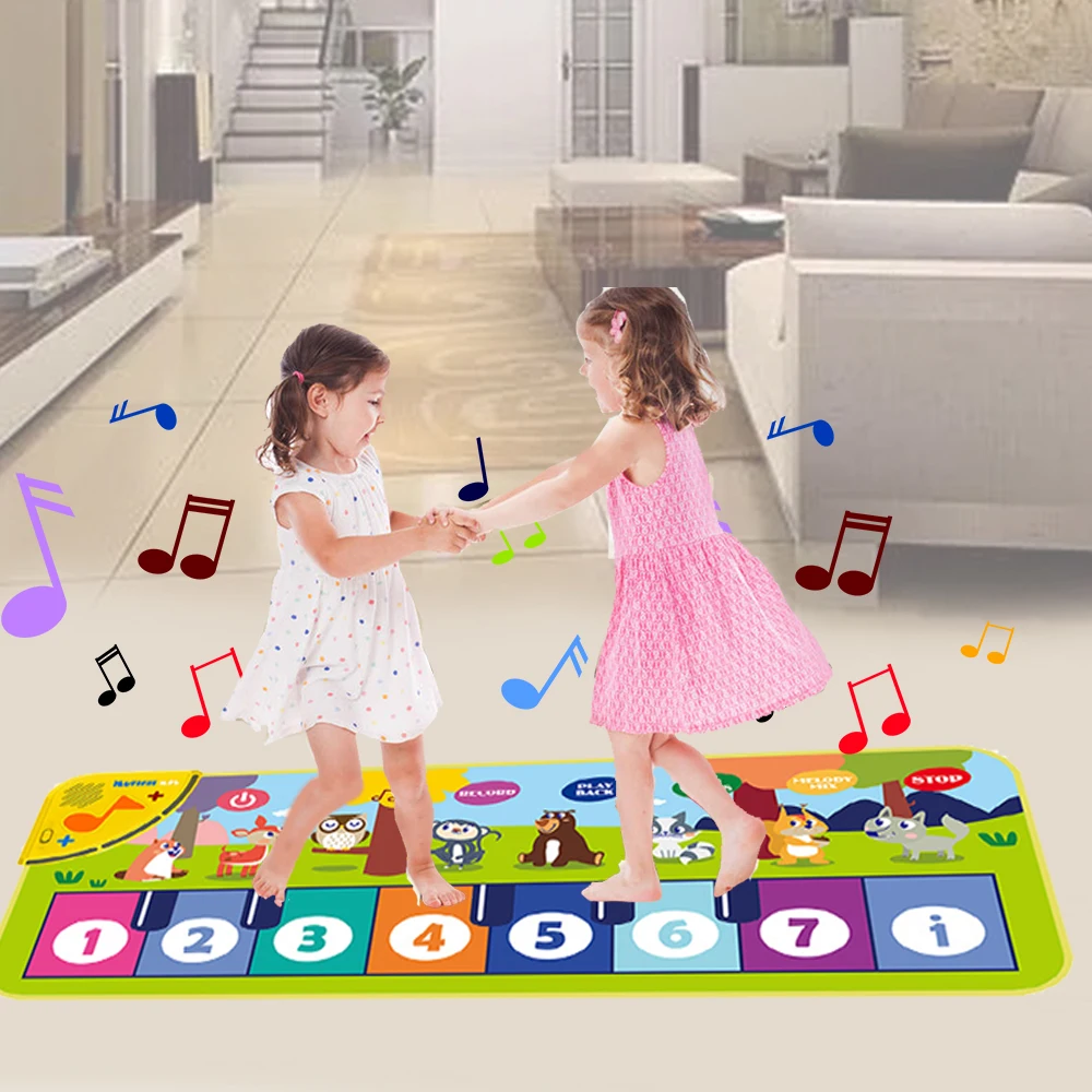 Piano Mat for Kids Kids Toddlers Floor Keyboard Dance Mat Baby Fitness Play Musical Carpet Music Instrument Toys Girl Boy Gift