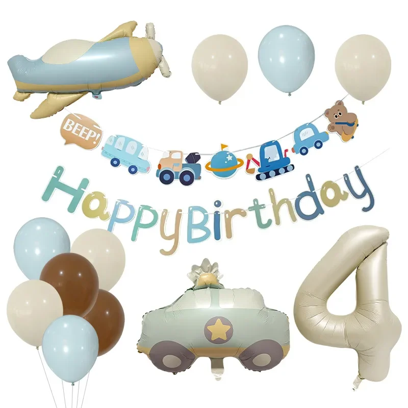 Police Cars  Airplanes Balloons Numbers Balloon Birthday Party Decoration Boy Girl Adult Woman Man Party Decorations Graduation