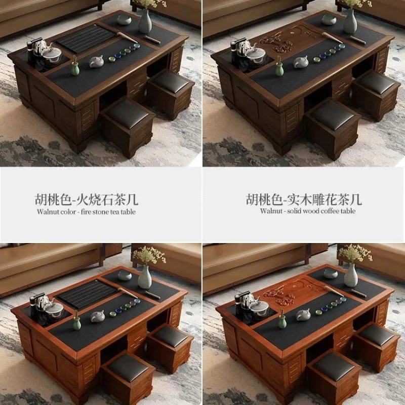 Kung Fu tea with kettle fire stone coffee table tea set integrated living room home office tea table
