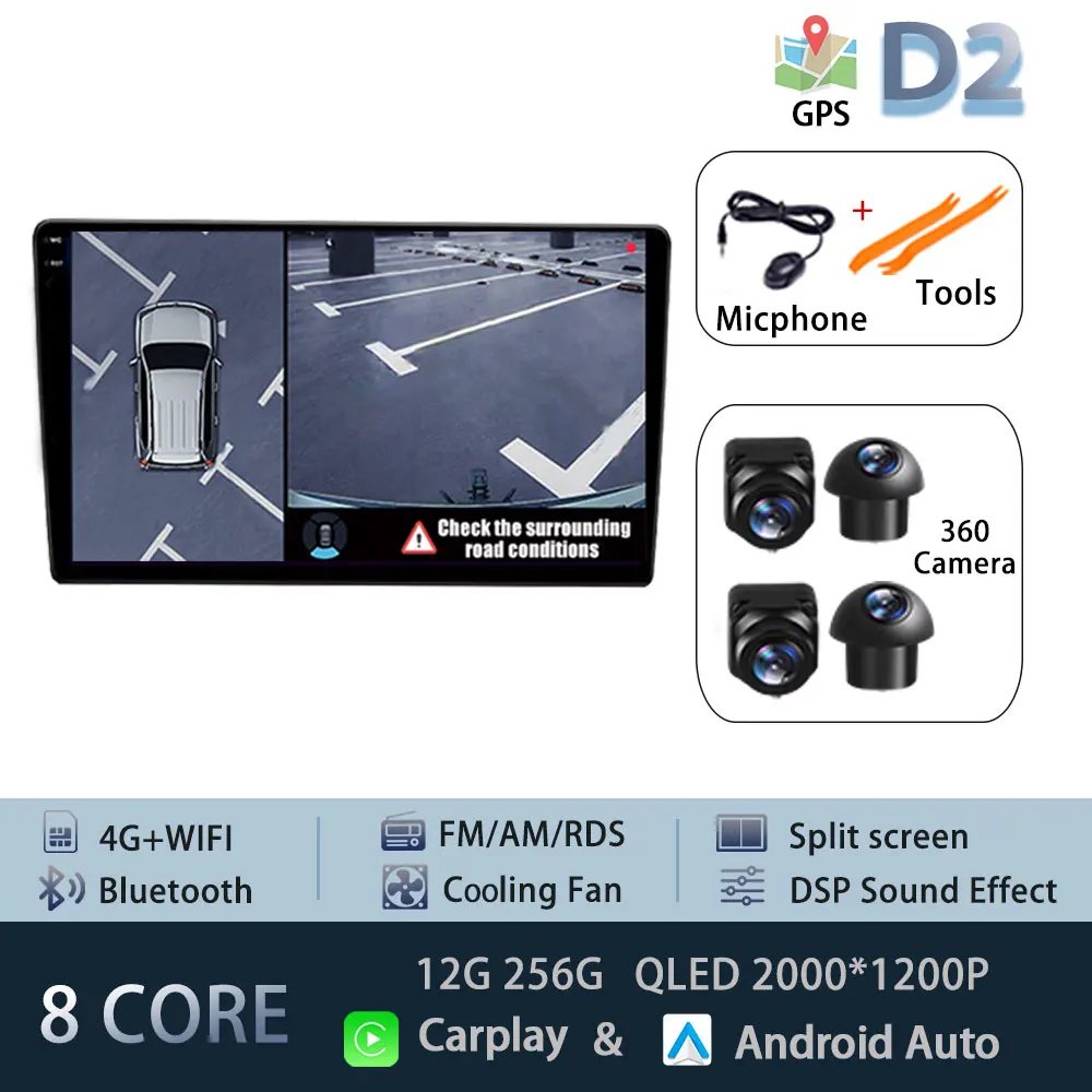 Voor Hyundai Azera 2006-2010 Android 15 Carplay Auto Radio Recorder Multimedia Speler Geen 2din GPS Navigatie Auto accessoires