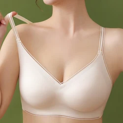 Tea Polyphenols Comfortable Seamless Underwear Gather Up High Elasticity Breathable Moisture-absorbing Non-marking  Women Bra