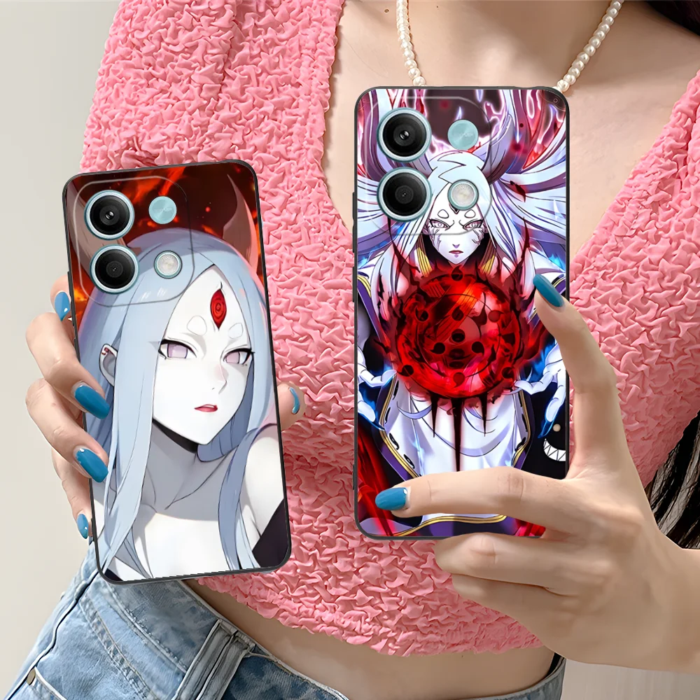 Mobile Kaguya Phone Case for Xiaomi Redmi Note 13 12 11 10 9 8 7 6 S A Pro Lite Plus 5G Black Cellphones Smartphone Cover