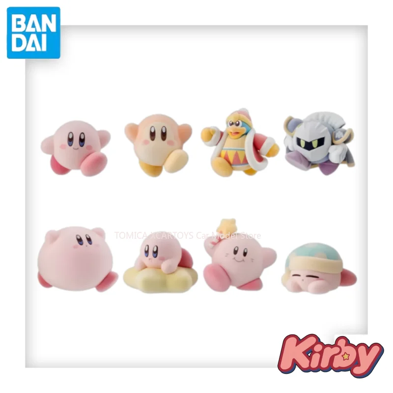 BANDAI Kirby Animation Game Peripheral Toys Waddle Dee Flocking Gacha Action Figure Anime Model Decorative Gifts for Collectors