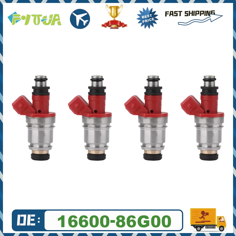 

4 шт. топливная форсунка 16600-86G00 для Nissan Pickup D21 Estaquitas 2.4L L4 90-94 Js21-1 35-80798I4 форсунка инжектор топлива