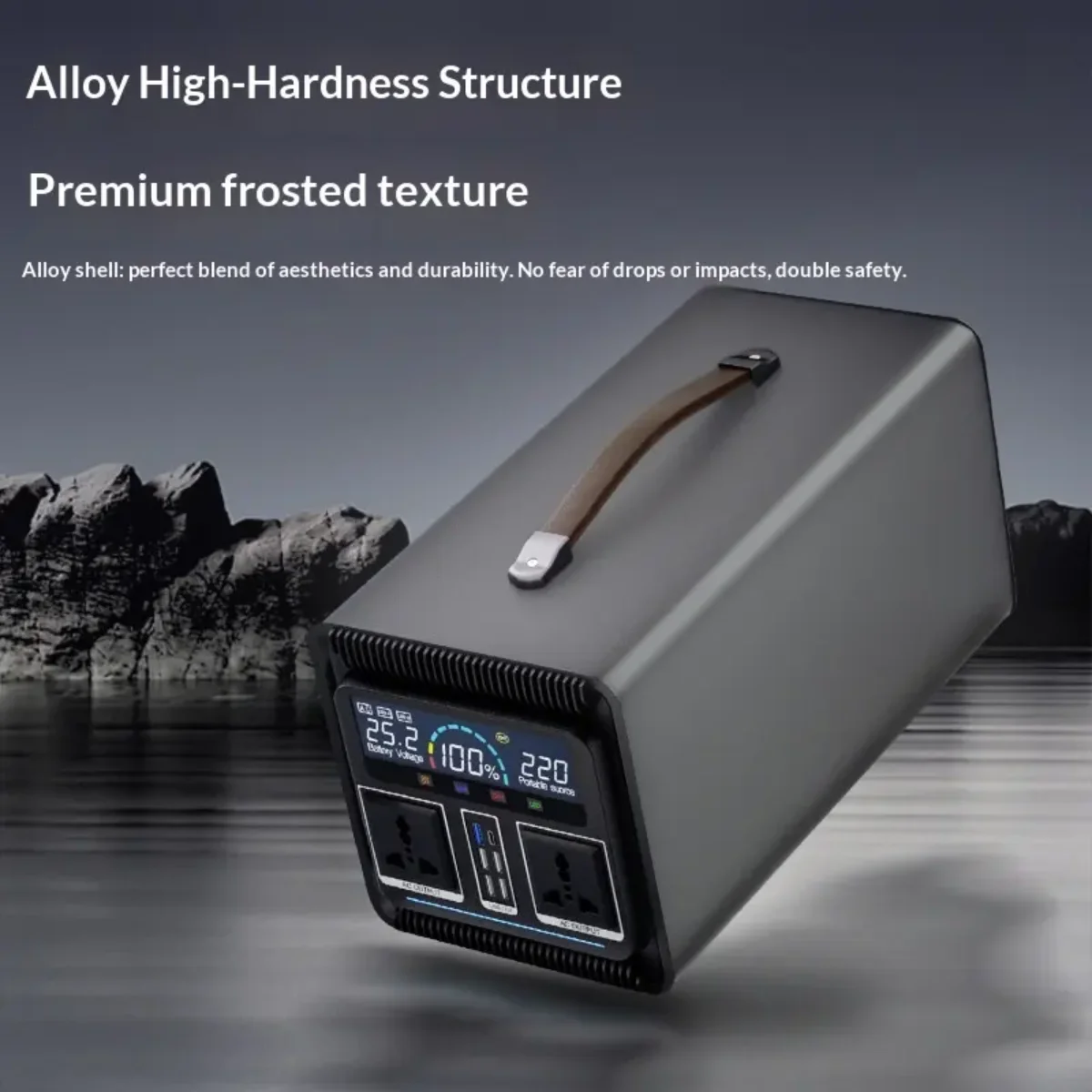 Outdoor Mobile Power 600-2000W Portable LED Screen LiFePO4 Battery Solar Energy Storage for Self-Driving Camping Emergency Use