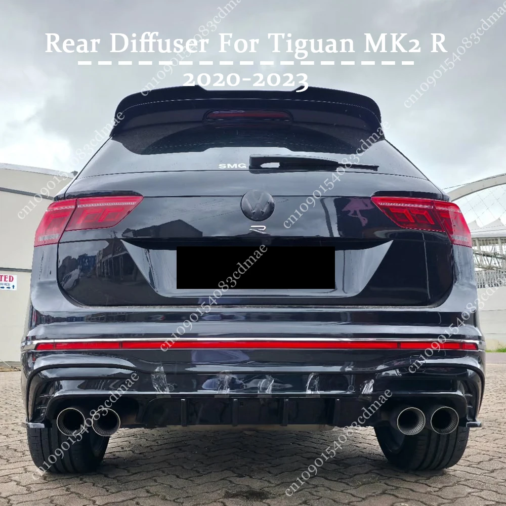 ل Volkswagen Tiguan MK2 R 2020-2023 ماكستون نمط المصد الخلفي الناشر الشفاه الجانب الخائن سبويلر لوحة مجموعات الجسم الخارجي