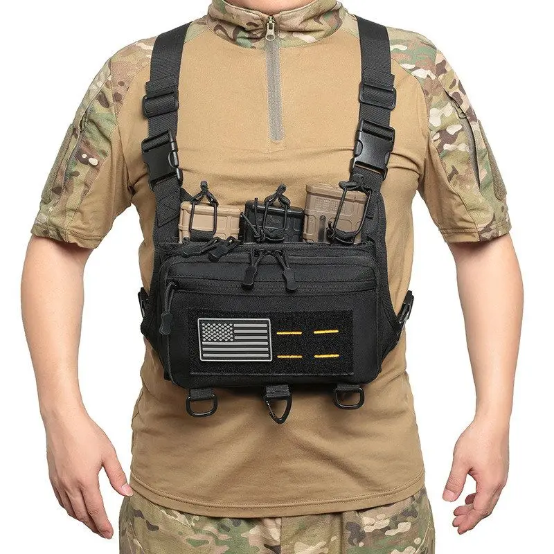 new-tactical-chest-bag-fashion-outdoor-sports-vest-men's-outdoor-sports-chest-hanging-running-vest-bag-convenient-carry-desig