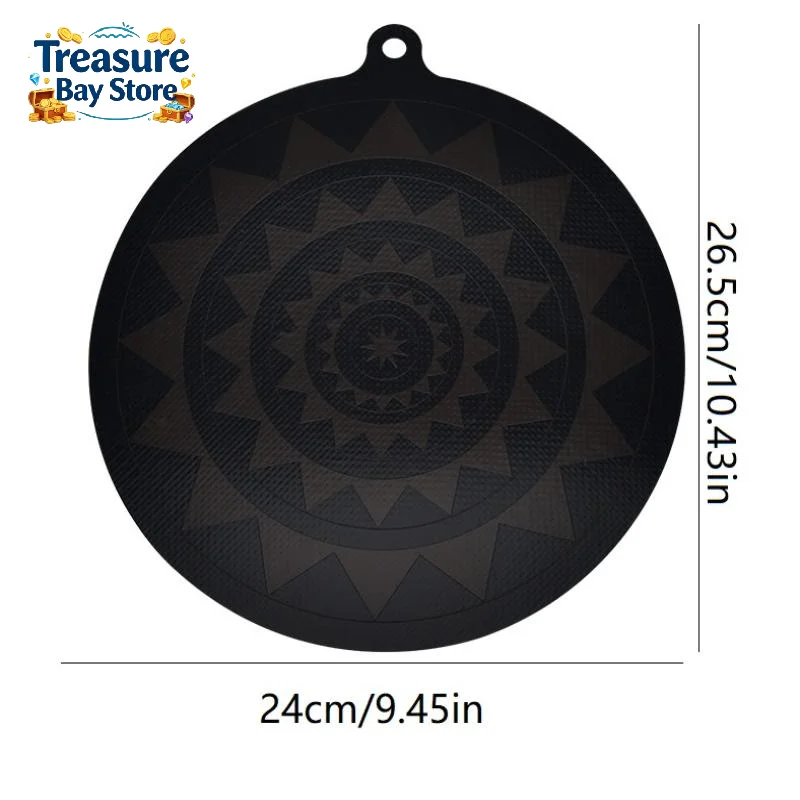 1Pcs Thermochromic Induction Silicone Mat Nonslip Round Cooktop Protector For Kitchen Cooking