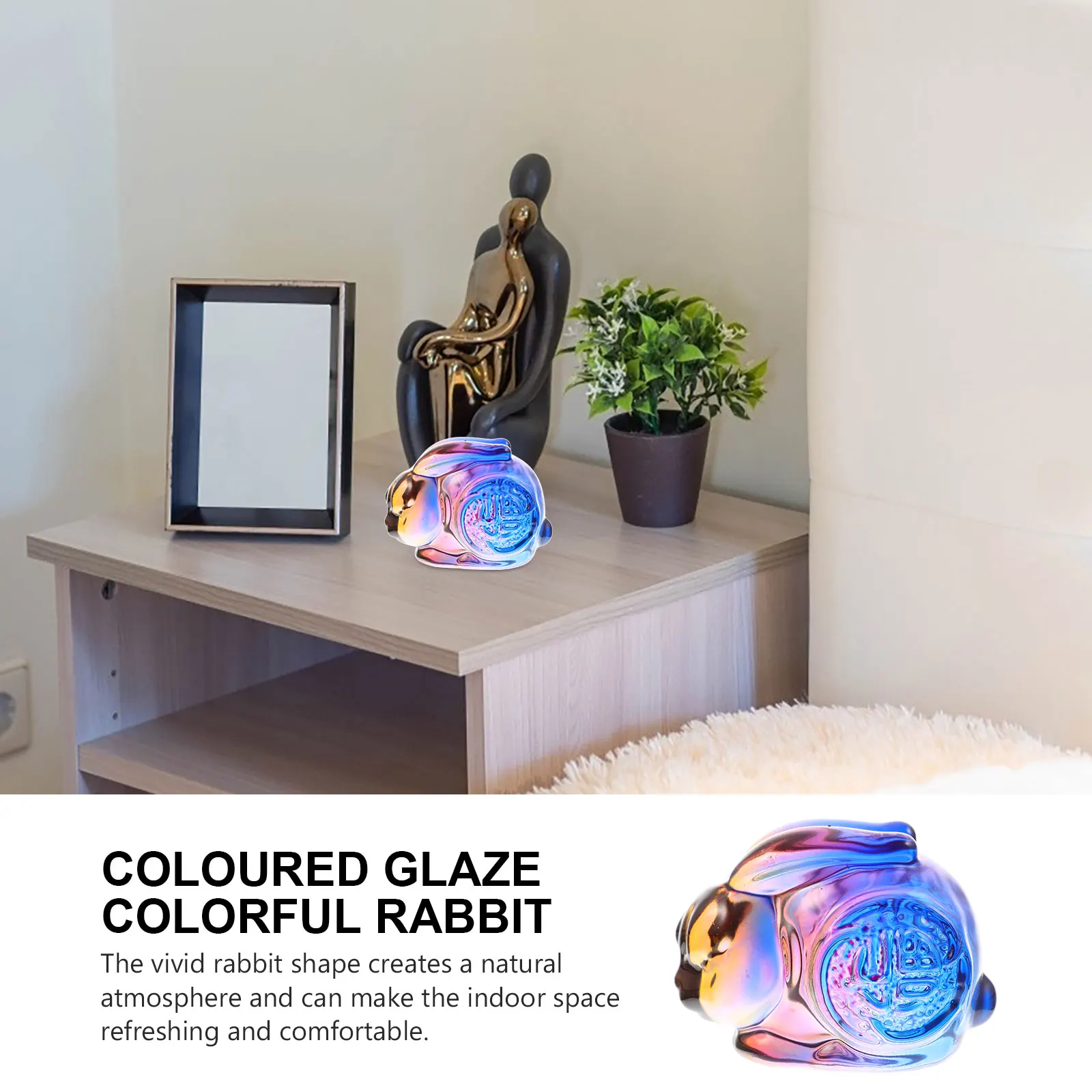 

Premium Glass Bunny Adornment Artistic Layout Decor for Indoor Space Refreshing Tabletop Display Home Gift Idea