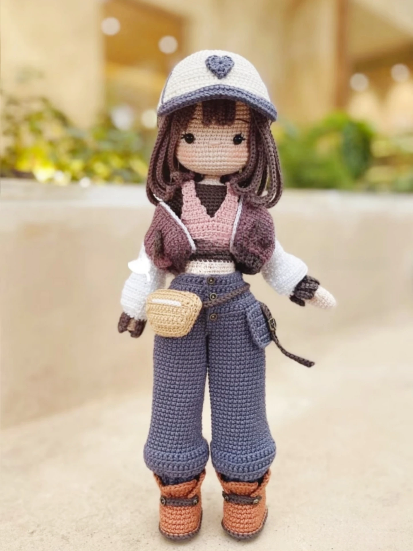 DIY Häkeln Puppe Material Kit Mädchen Kleidung Veränderbare Puppe Handgemachte Strickgarn Haken Nadel Nette Große Puppe Spaß Crt