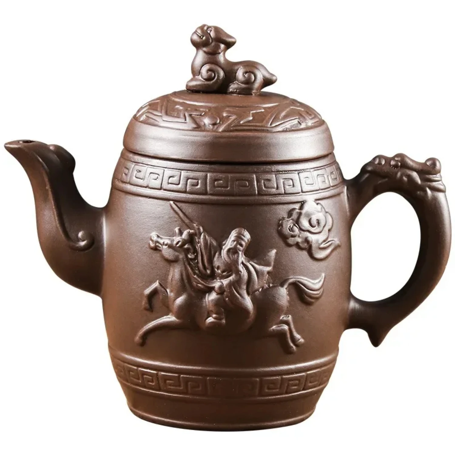 Famous Large Capacity Yixing-Purple Sand Ceramic Kung Fu Tea Pot with Stainless Steel Filter for Tea House, 650ml