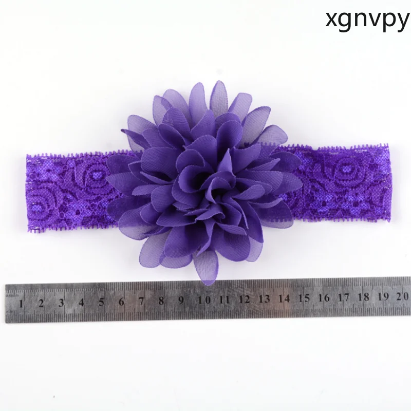 Xgnvpy Nieuwe Chiffon Bloem En Kant Hoofdband Hot Selling Haaraccessoires Europa En De Verenigde Staten Mode Kinderen