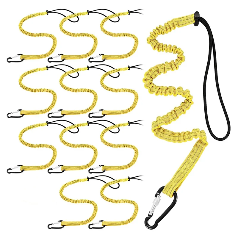 ABKJ-12 Pack Tool Lanyard With Single Metal Buckle And Adjustable Loop End, Standard Length, With Aluminum Screw Lock